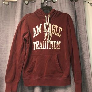 American eagle burgundy hoodie